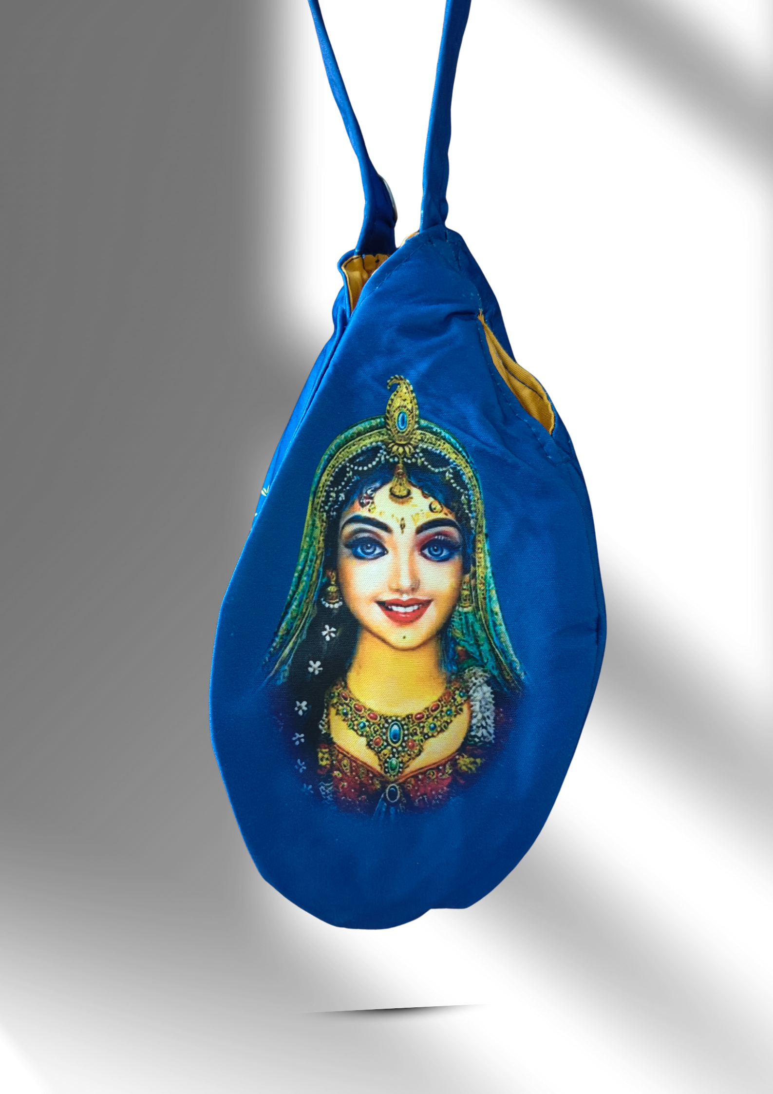 Radha Rani Face Blue Multiprint Japa Bag - Image 4