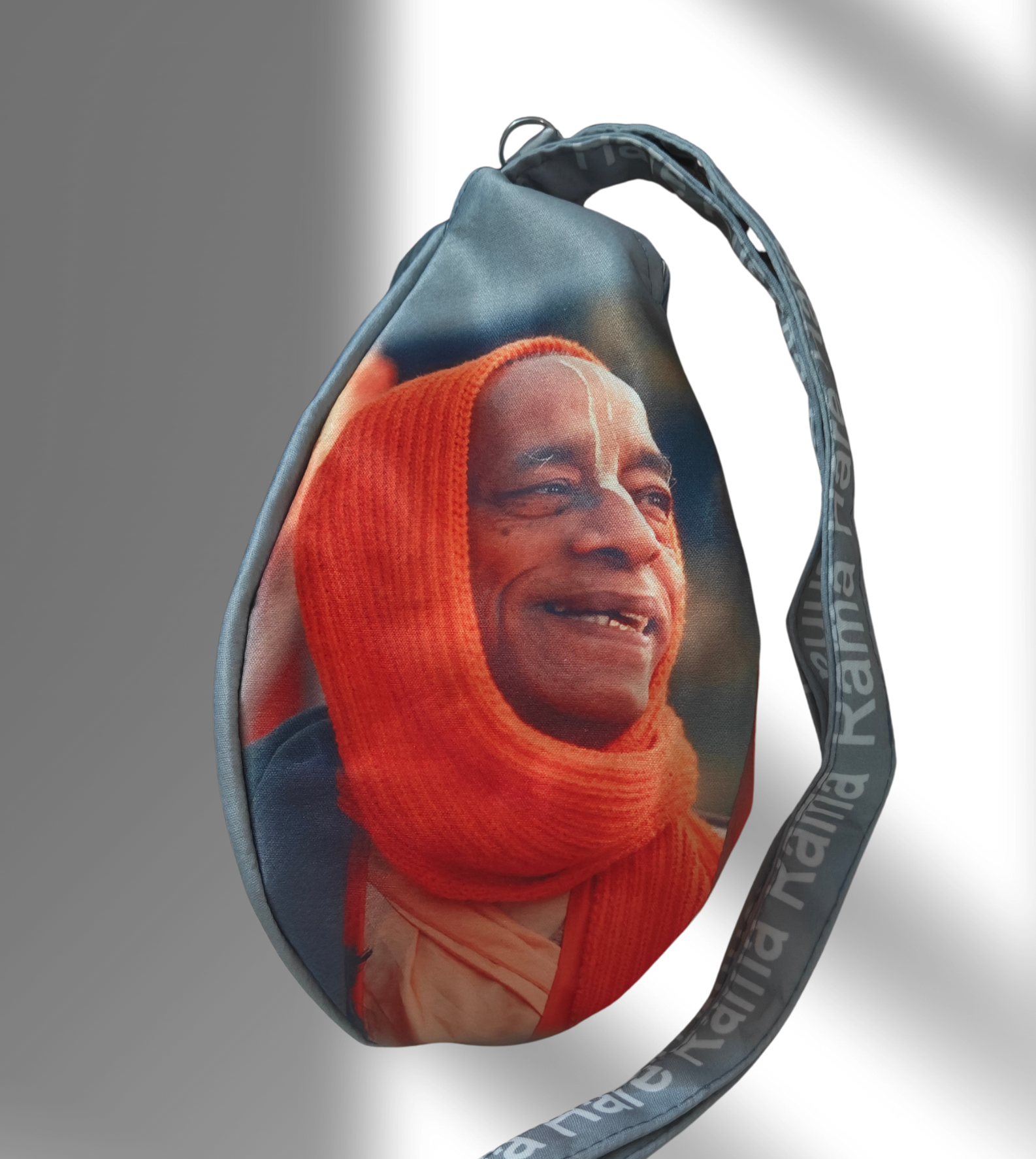 Srila Prabhupada grey japa bag - Image 1
