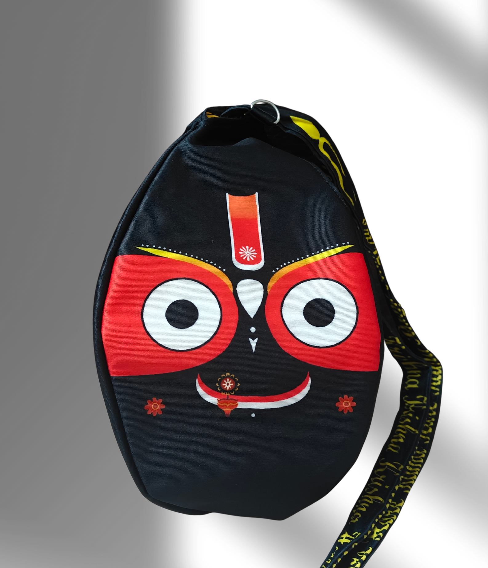 Jagannath Ji Black Multi Print Japa Bag - Image 1