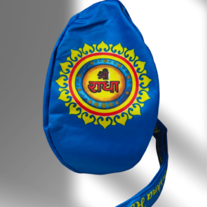 Shree Radha Blue Multi Print Japa Bag