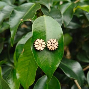 Plain Tulsi Earrings ( Flower shaped)