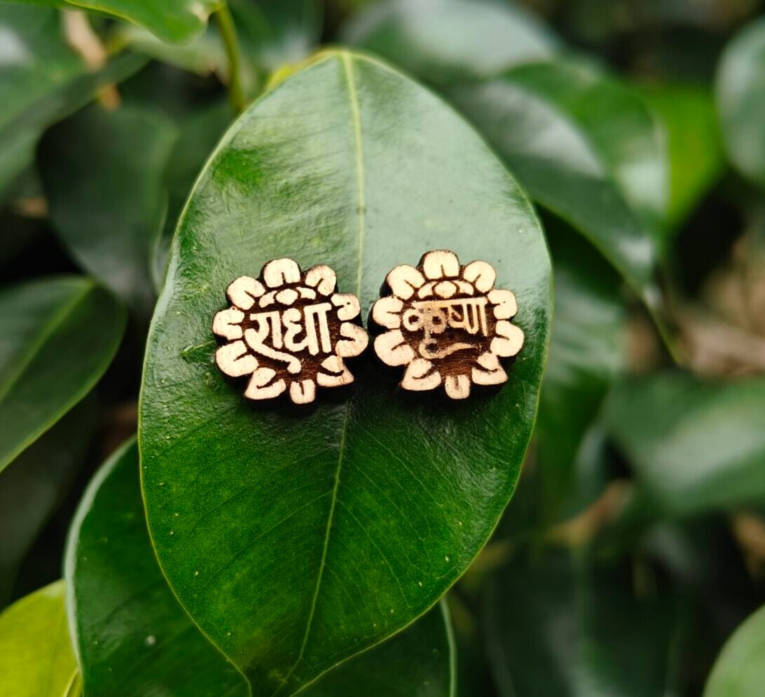 Radha Krishna Tulsi Earrings - Image 1
