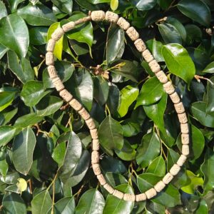 Radha Naam Carved Tulsi Kanthi Mala