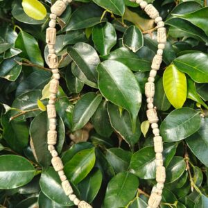 Radha Naam Tulsi Kanthi Mala With Gol Beads