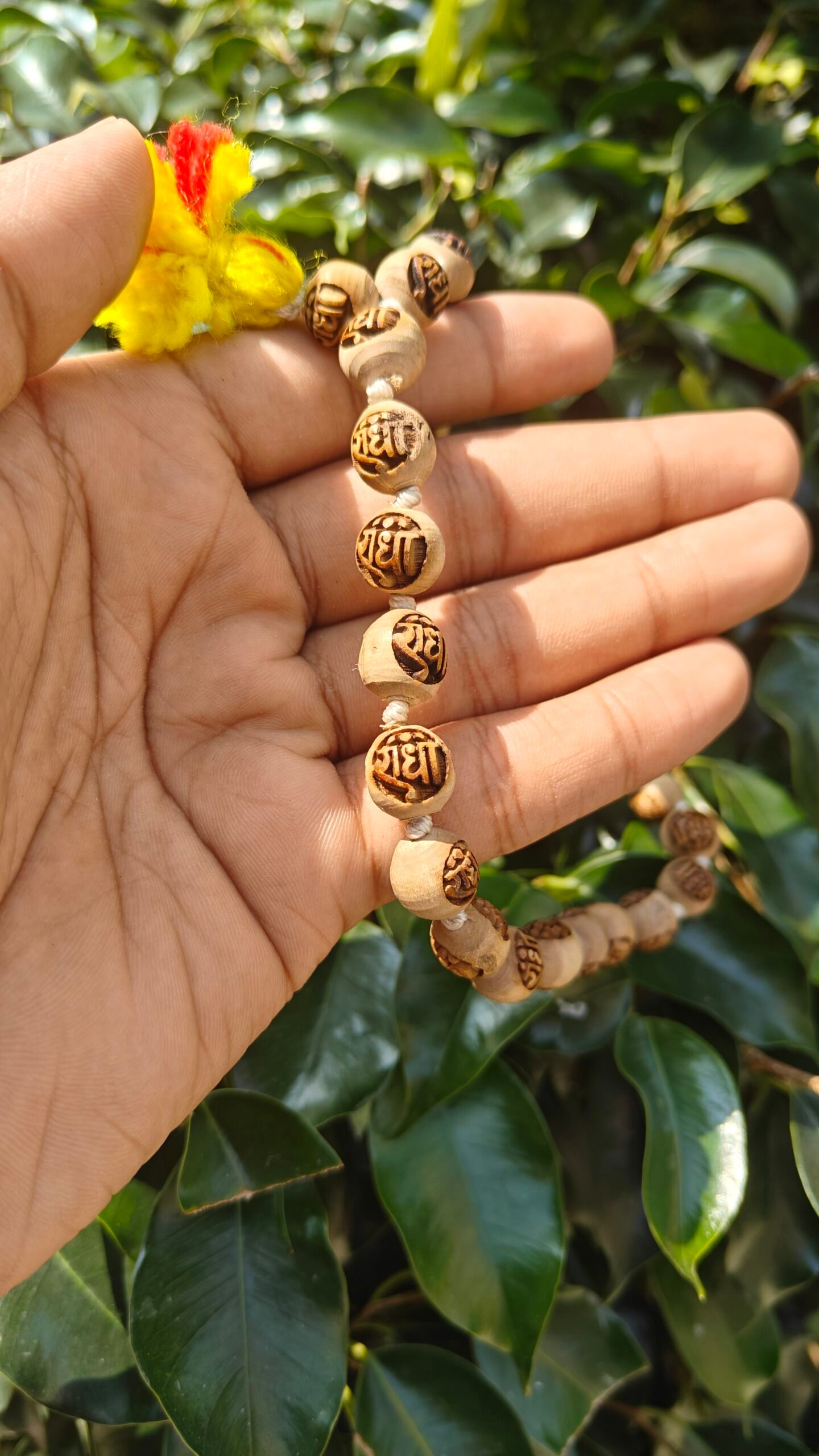 Radha Naam Tulsi Sumarni Mala 27+1 Beads - Image 2