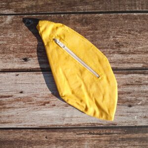 Yellow Cotton Plain Japa Bag