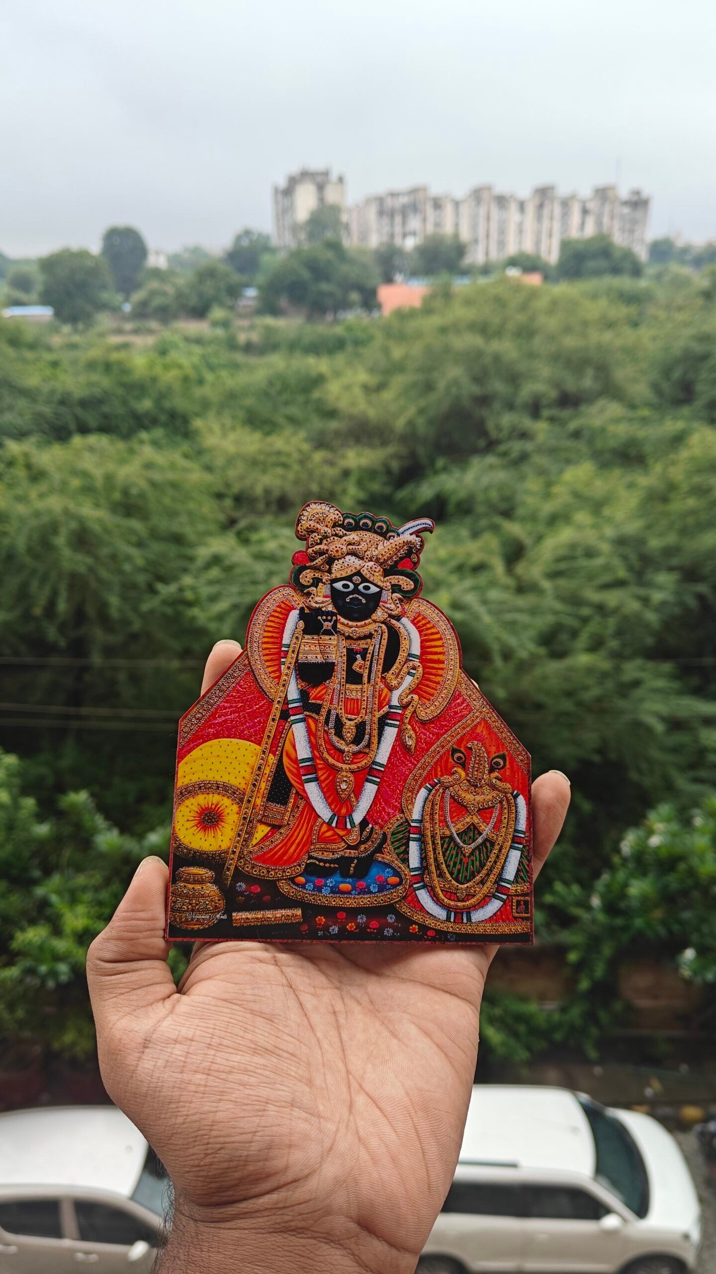 Bankey Bihari Ji Wooden Cutout - Image 1