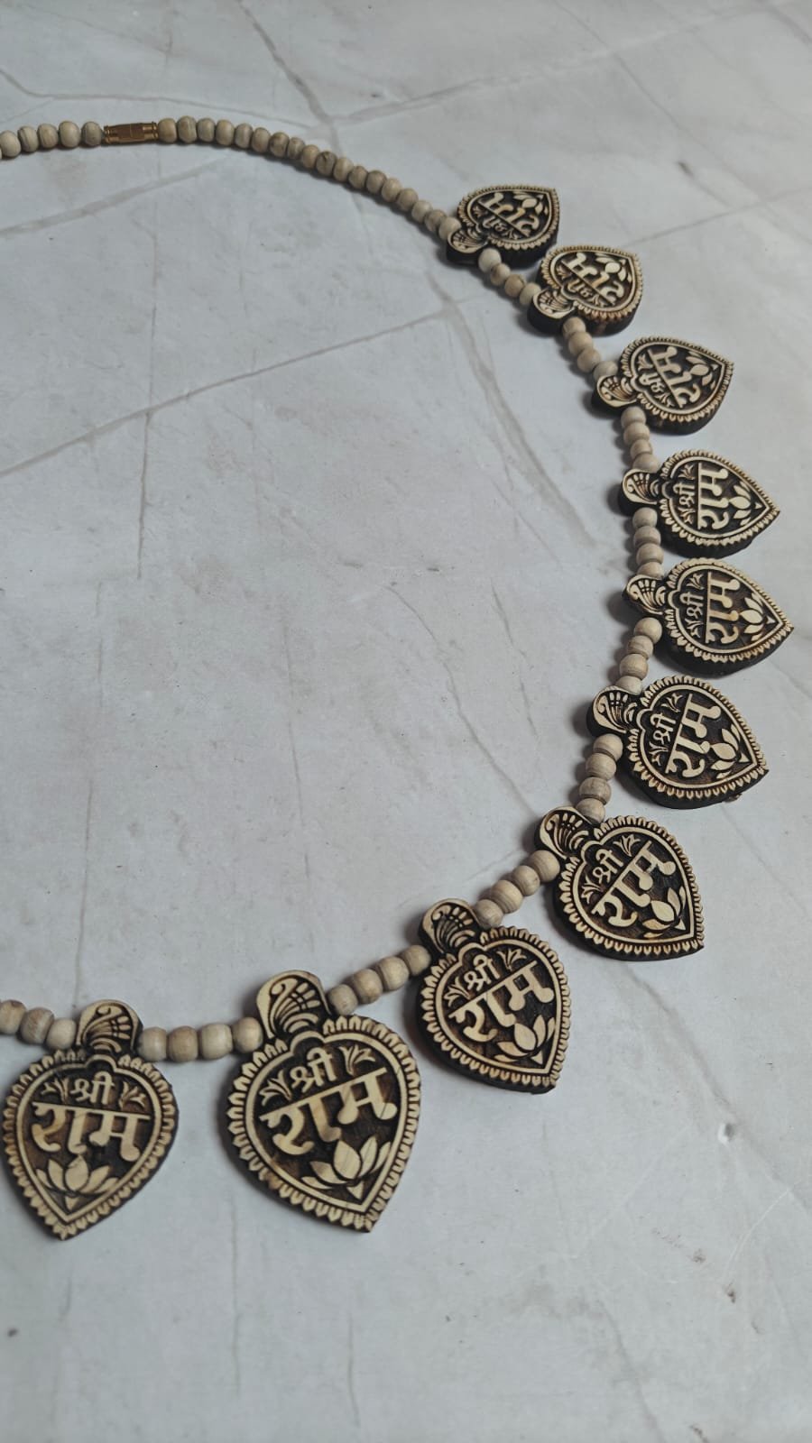 16 patta ram naam Tulsi locket mala with 1 ram naam Tulsi locket - Image 3