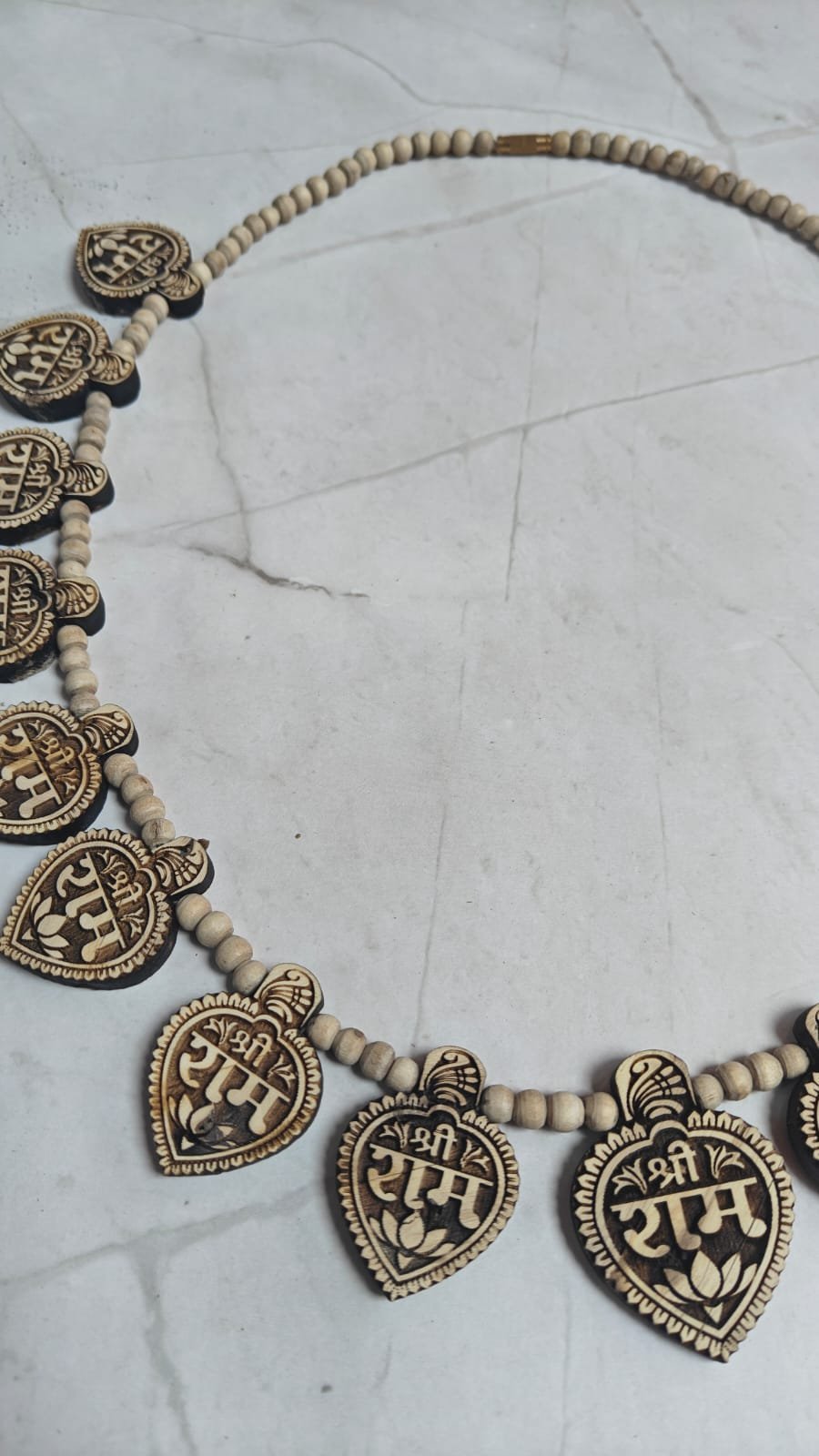 16 patta ram naam Tulsi locket mala with 1 ram naam Tulsi locket - Image 2